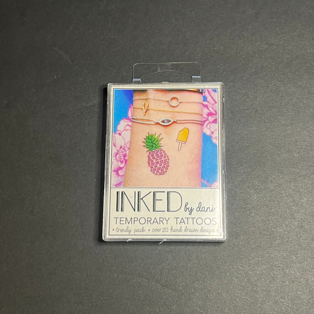 Inked by Dani 20 Hand Drawn Trendy Pack of Waterproof Temporary Tattoos